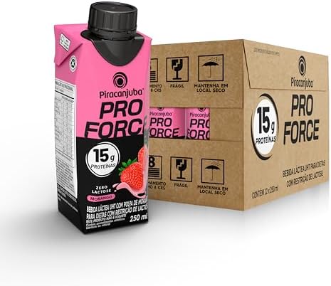 Bebida de Proteína Piracanjuba ProForce 15g Morango - 12x250ml