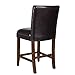 HomePop Parsons Leatherette Counter Height Chair 24-inch, Brown Faux Leather