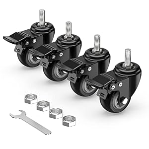 Holkie TLSGJL2B12 Möbelrollen 4er Set Schwarz