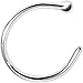 Body Candy Unisex Adult Nose Hoops Available in 14k Gold and Sterling Silver 20 Gauge 3/8"
