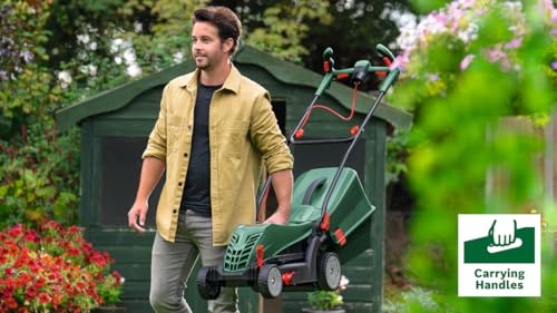 Bosch Corded Lawn Mower UniversalRotak 37-555 (1400 W Motor Power, Cutting Width: 37 cm, Grass Collector 40 liters, Ergoflex Handles) - Image 6