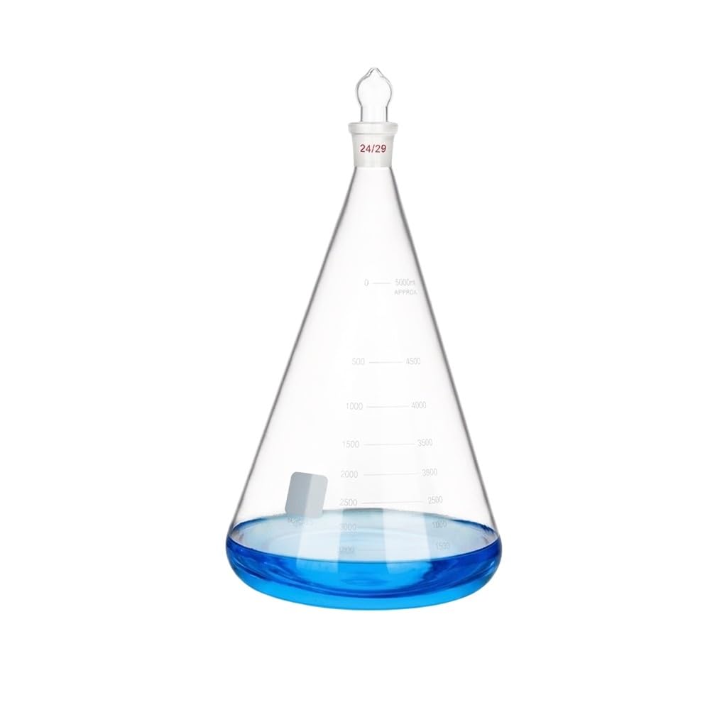Erlenmeyerkolben mit Glasstopfen und Schliff Laborkolben-5000mL 24/29#