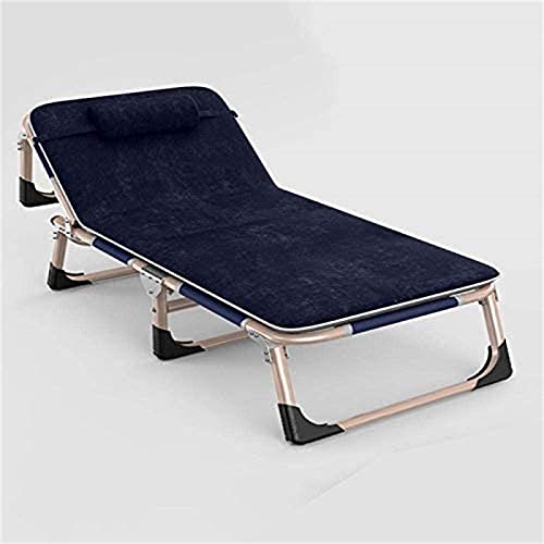 Silla plegable ajustable, reclinable portátil para exteriores, cama de jardín, cómoda tumbona de playa y camping, diseño que ahorra espacio para patio y viajes, color A