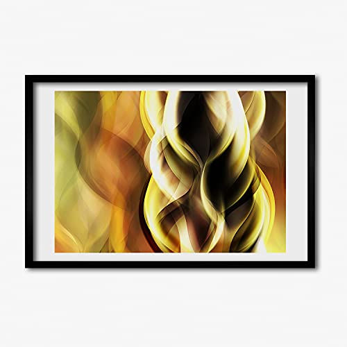Tableau cadre en bois Tulup 60x40 art moderne déco de prestige doré