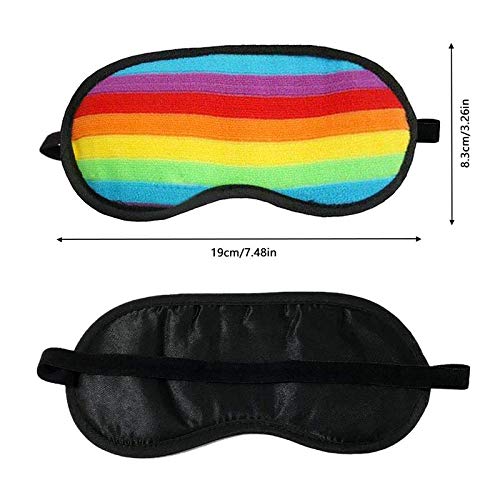 Elecharm Rainbow Color Eyepatch Eye-Shade Cotton Eye Protection Cover Sleep Mask (Rainbow-12Pcs) #TOP3