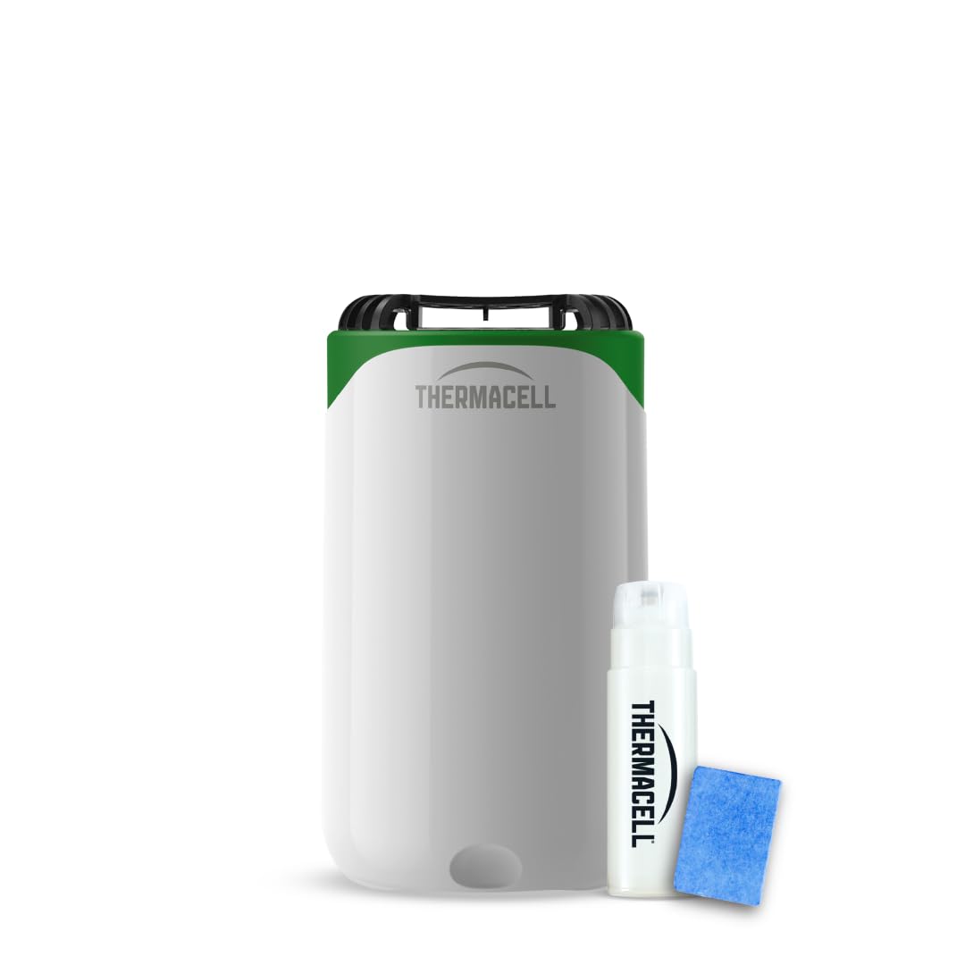 THERMACELL Diffuseur Répulsif Anti Moustiques - 15m² - 12h - Blanc | Sans Fil, Nomade - Extérieur, Jardin, Terrasse, Piscine - Effet Rapide, Inodore - Recharges Incluses - THNATHALOBLANC