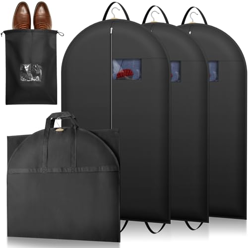 Lifewit Housse Costume Homme avec 1 Sac de Chaussures Durable, Housse Vetements à Suspendre Imperméable, Rangement Vetement Pliable pour Penderie, Voyage,...