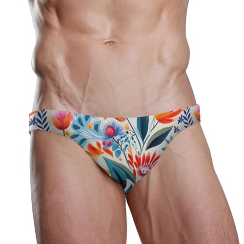 Men's Briefs Sexy Flowers Floral Bikini Siwmming Swimwear 208514572