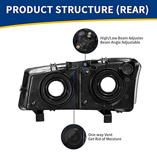 image for AUTOSAVER88 Headlight Assembly kit Compatible with 2003-2006 Chevy Ava