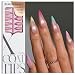 BTArtboxnails XCOATTIPS 5 Brighter Pastel French Tip Press on Nails - Long Stiletto, Cat Eye Base, 4-Week Wear, Easy-to-Apply, Soak Off, Salon Quality Value at Home, 16 Size - 160 Fake Nails