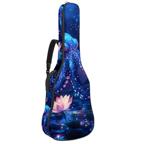 Sac à dos guitare acoustique 109cm léger sans rembourrage bleu