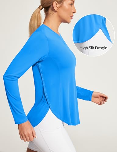 Ewedoos Sun Shirts UPF 50+ Long Sleeve Workout Tops for Women Lightweight Quick Dry Sun Protection Clothing Hiking3