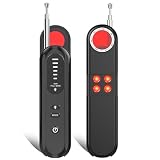 SEVENPARK Hidden Camera Detector - 2025 Portable Camera Finder, GPS Tracker Detector, RF Wireless Signal Scanner for Office, Hotels, Cars, 5 Levels Sensitivity (Black)