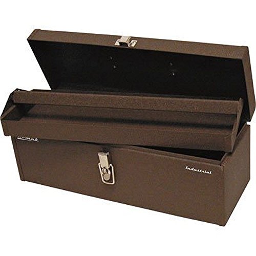 Homak Industrial 20-Inch Tool Tote Steel Toolbox, Brown Winkle Powder Coat, BW00252200