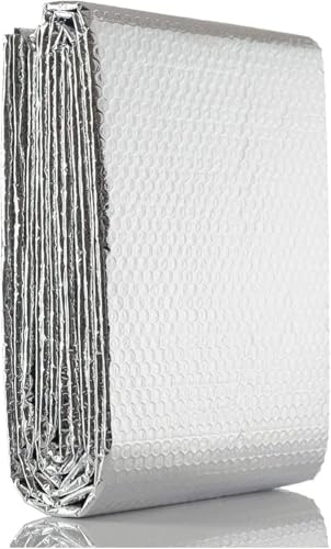 Película de Aislamiento térmico de Barrera de Vapor, película de Aluminio de Doble Cara, a Prueba de Humedad y a Prueba de Sonido (5 m)