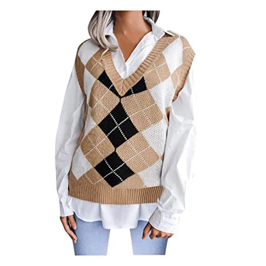 Tuaygm Tröja dam stickad dam väst stickad tröja v-ringad stickad väst