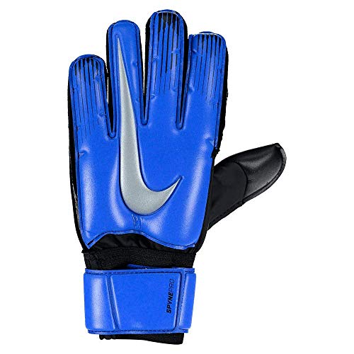 Image of Nike Adult GK Spyne Pro Goalkeeper Gloves, Racer Blue/Black/Metallic Silver, 7
