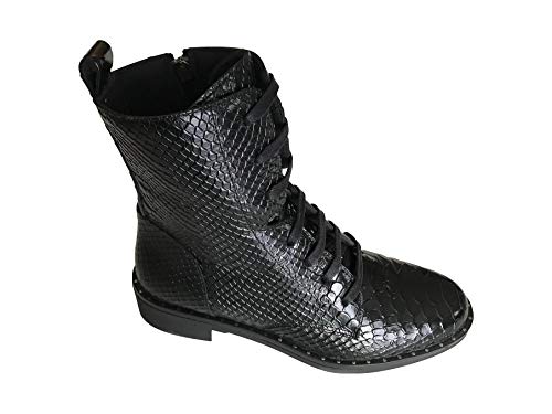 Rangers Ivanna cuir noir python idéales pour look urbain - 2