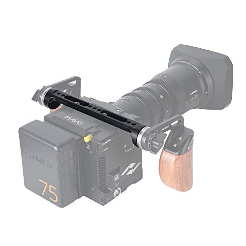 Image of NICEYRIG Extended NATO Rail with Dual Rosette Mount Adapters, 6.5 Inch Long Quick Release Rail for RED Kinefinity Cinema Camera Camcorder Steady Video Shooting Support - 425