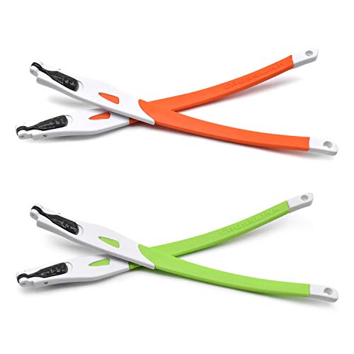 Patas de repuesto de goma naranja y verde claro para Oakley Crosslink con marco blanco