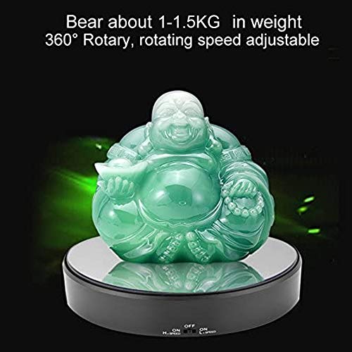 Drehteller Elektrisch, Drehscheibe Elektrisch, Elektrischer Drehteller für Fotografie, Lager 1kg, Drehscheibe Tisch zur Präsentation von Schmuck, Uhren, Digitalen Produkten, 18 cm (Schwarz)