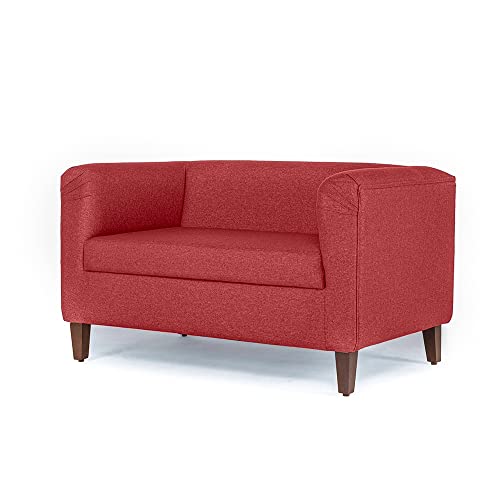 Image of Wakefit Sofa Set | 3 Year Warranty | Sofa 4 Seater, 4 Seater Sofa for Living Room, Wooden Sofa Set, Sofa Set 2+1+1 Seater - Miami(Omega : Red)