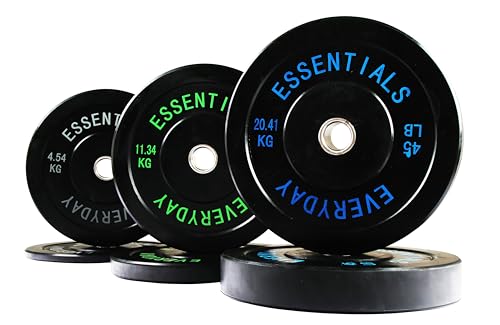 Fitvids 2" Olympic Bumper Weight Plates Set for Strength Training