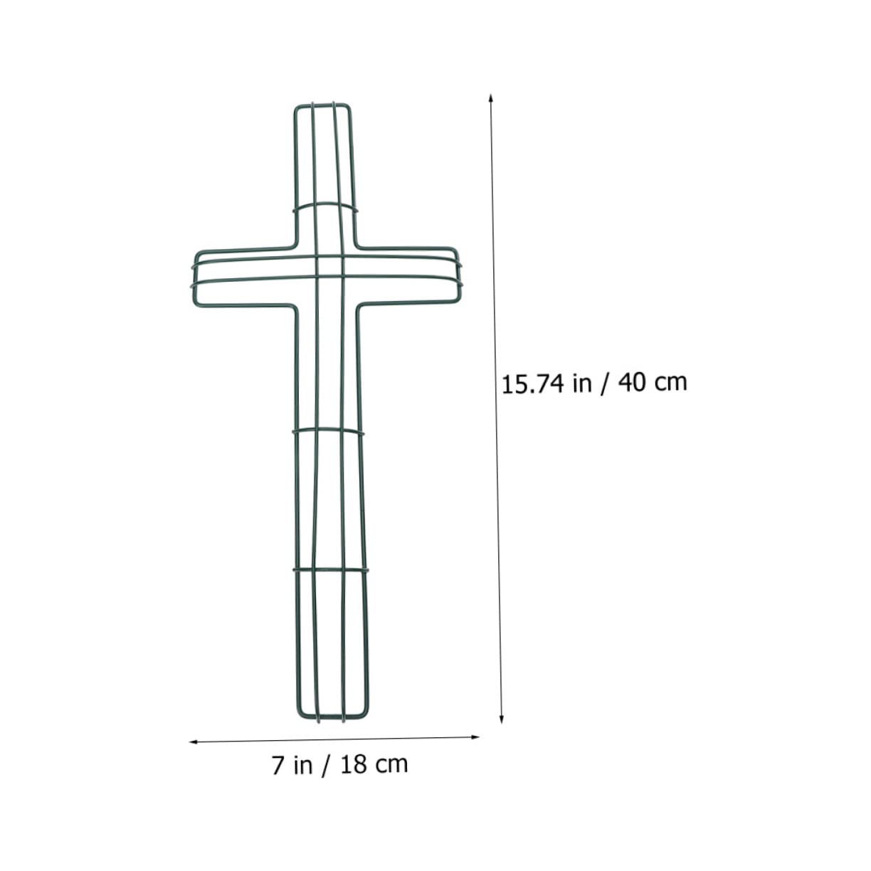 SOLUSTRE 3pcs Metal Cross Wreath Frame Flower Arranging Supplies for DIY Crafts Indoor Outdoor Decoration Smooth Surface for Easy Use for Easter Holiday Displays