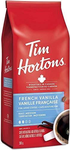 Tim Hortons French Vanilla, Fine Grind Coffee, Medium Roast, 300G/10.6Oz, 2-Pack {Imported From Canada} #TOP1