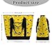 MUMEHAZ Fashion Washable Shopping Bags Cute Rubber Yellow Duck with Sunglasses Reusable Grocery Travel Tote Bag Large Collapsible Market Bag