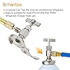 gohantee R134A Refrigerant 59" Charge Hose Kit, Removable Puncture Can Tap and R134a Low Side Quick Coupler, 1/4” SAE Port for R12 R22 Air Conditioning, Recharge Hose with 2.75" Gauge #2