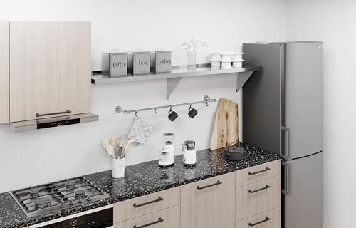 Image of AmGood 14 inch x 72 inch Stainless Steel Wall Shelf | Appliance & Equipment Metal Shelving | Kitchen, Restaurant, Garage, Laundry, Utility Room | Heavy Duty | Squared Edge | NSF Certified