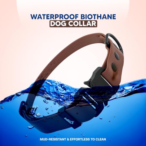 Image of Adil's Biothane Waterproof Dog Collar, Dog Leash & Collar Leash Combo | Heavy Duty TPU Coated Webbing | Adjustable Quick Release Buckle | Odour Resistant (Chestnut, M-18, Collar only)
