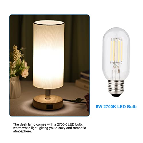 Domary Lâmpada de mesa, Lâmpada de mesa de controle de toque Lâmpada de mesa de cabeceira com lâmpad