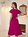 DRESSTELLS Women's Cocktail Dresses, Vintage Fall Formal Wedding Guest Modest Halloween Party Aline Hi Low Fit Flare Petite Evening Holiday Dress Fuchsia XL
