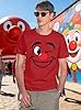 tiorhooe Red T Shirt Men Funky Comedy Face Shirts Mens Funny Graphic Crewneck Short Sleeve Tops (Red1,M) #3