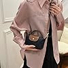 TOTDYIKH Mini sac à bandoulière tendance pour femme, sac à main carré de couleur unie avec bandoulière réglable, sacs à main (Black,One-Size) #2