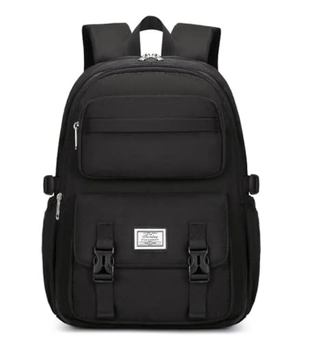 Ternbay Mochila escolar de niña Mochila para portátil de mujer Negro