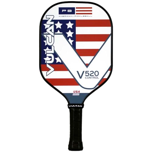 Vulcan | V520 Pickleball Paddle | Control Performance | Polypropylene Core - Fiberglass Surface | USAP Approved | USA