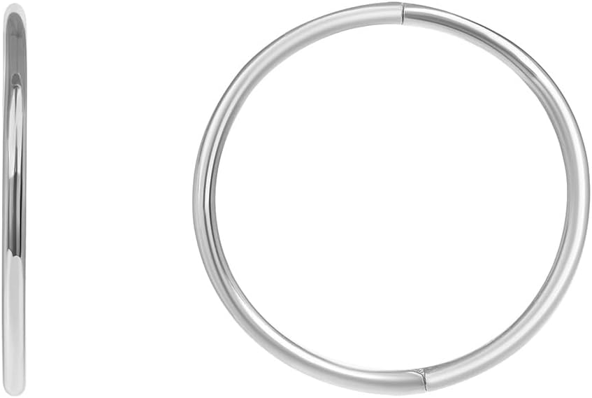 14k Yellow Gold or White Gold Dainty Endless Huggie Hoops Sleeper Earrings - 5 Sizes