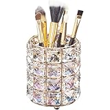 Makeup Brush Holder Organizer Crystal Vanity Decor Bling Personalized Comb Brushes Pen Storage Box Container (Crystal Pot)