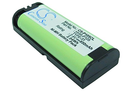 Batterie Kompatibel mit Panasonic KX-TG2632 NI-MH 2.4V 850mAh - HHR-P105, HHR-P105A/1B, Type 31, CPH-508 Cover
