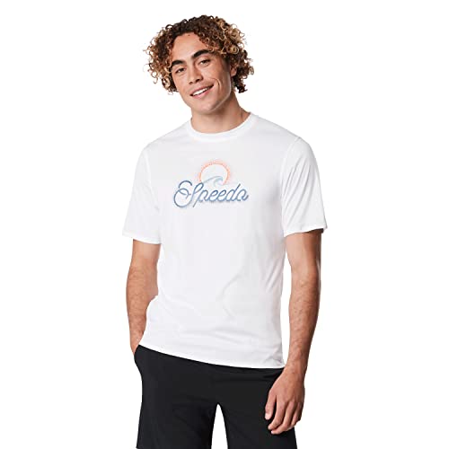 Camisa de protección de sarpullido para hombre Speedo camiseta natación UV gráfica