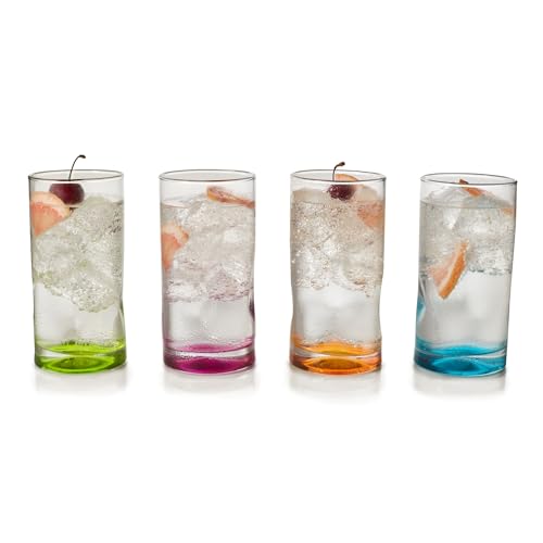 Libbey Impressions Colors Tumbler Glasses, Set of 4