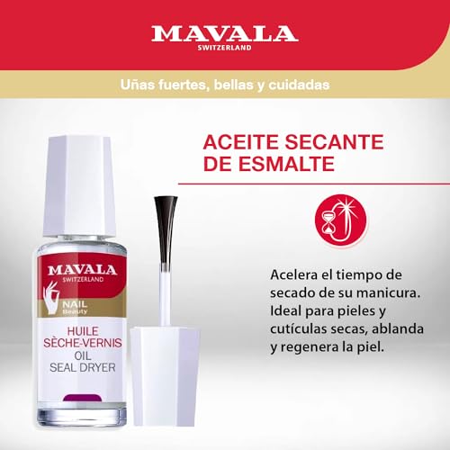Aceite secante de uñas Mavala de 10 ml con aceite de algodón y vitamina E 2