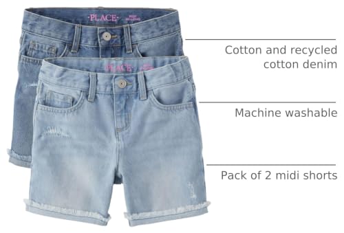 Image of The Children's Place Girls' Denim Bermuda Shorts