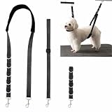 Bauchgurt für Hundepflege – Haustier-Schönheitssicherheitsleine, Tier-Kosmetologie, festes Band für kleine und mittelgroße Haustiere, Haarschneidewaschen, verstellbares Nylon, 3er-Set (schwarz)
