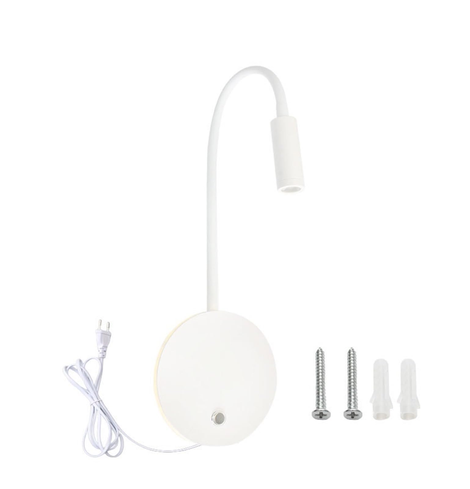 Lampe de chevet LED tactile réglable avec tuyau flexible et prise USB