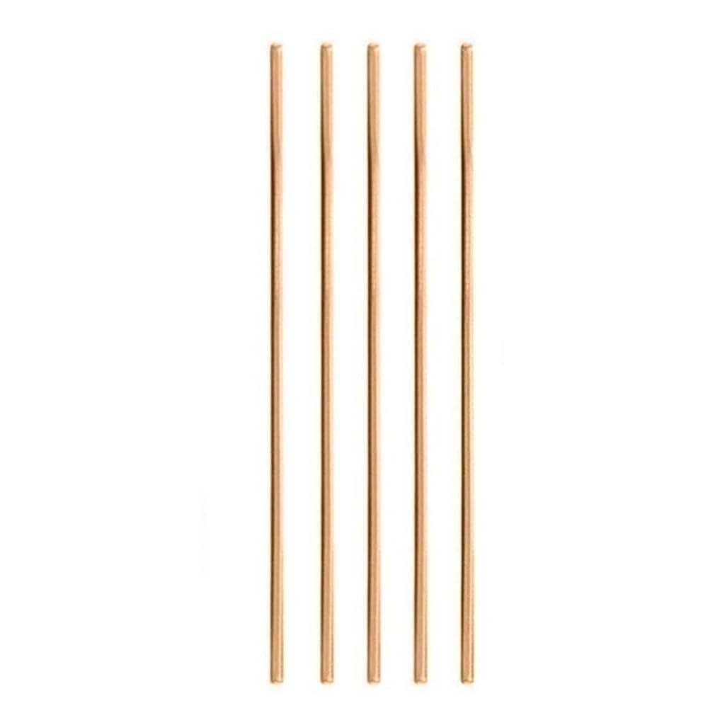 Thin Brass Tube 5pcs 500mm Copper Rods 1mm 1.5mm, Air Conditioner Refrigerator Round Bar for Welding Soldering(1.0mm)