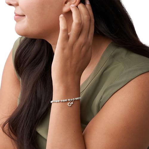 Fossil Women's Rose Gold-Tone Stainless Steel Chain or Beaded Bracelet for Women2